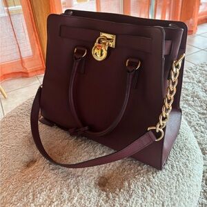 Maroon Michael Kors Purse